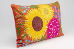 Poduszki Dekoracyjne*KARE Design Poduszka Dekoracyjna Kolorowa Kwiaty 60x40 Cm Słoneczniki