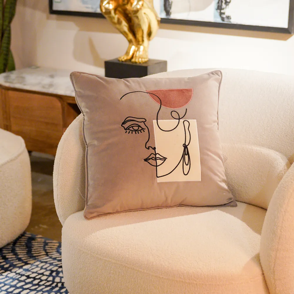 Poduszki Dekoracyjne*KARE Design Poduszka Dekoracyjna Mademoiselle 45x45 Cm Szara
