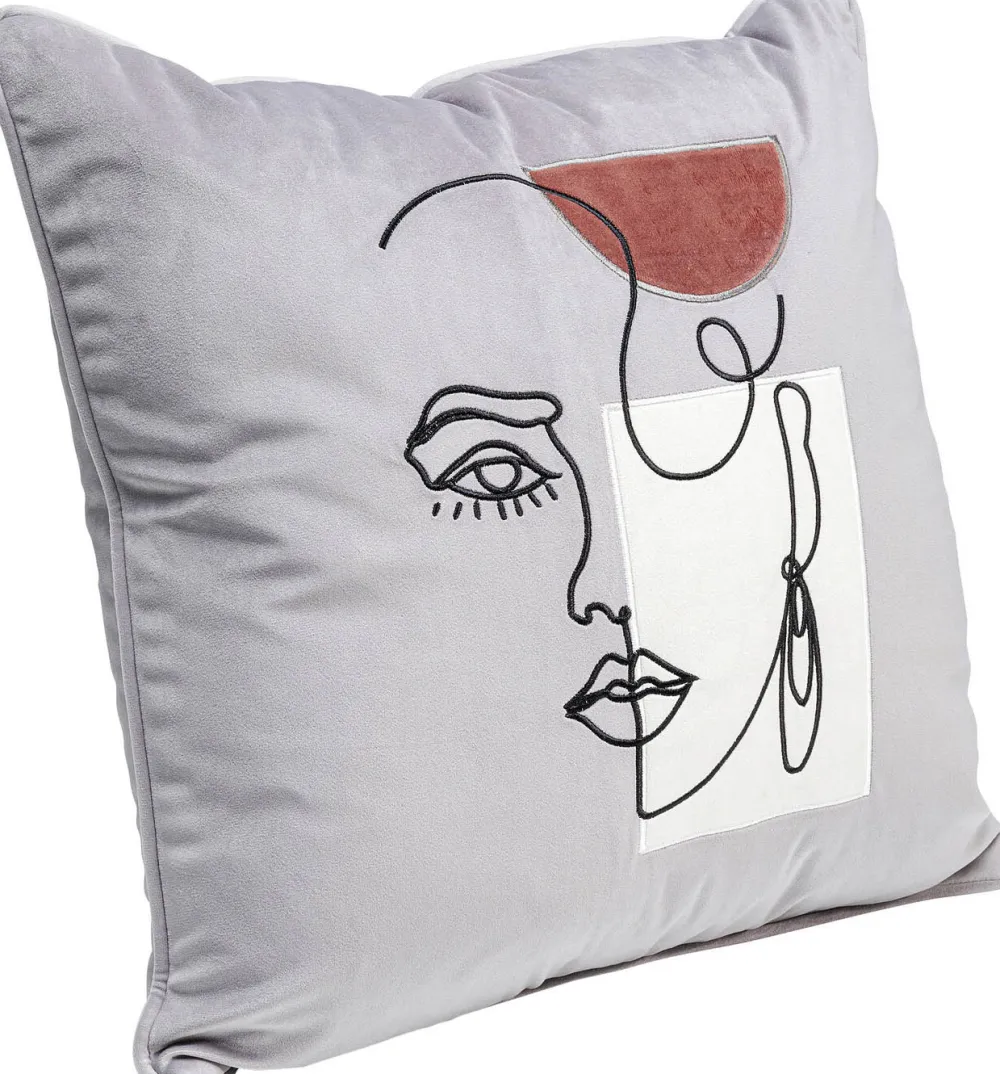 Poduszki Dekoracyjne*KARE Design Poduszka Dekoracyjna Mademoiselle 45x45 Cm Szara