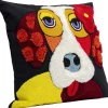 Poduszki Dekoracyjne*KARE Design Poduszka Dekoracyjna Make Up Dog 45x45 Cm Kolorowa