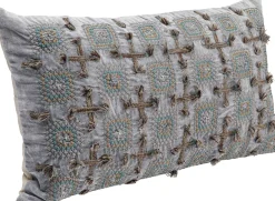 Poduszki Dekoracyjne*KARE Design Poduszka Dekoracyjna Nevis 60x35 Cm Szara - Wzory Kolorowe