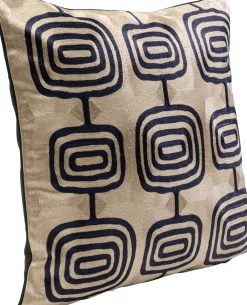 Poduszki Dekoracyjne*KARE Design Poduszka Dekoracyjna Nowoczesna Z Czarnymi Wzorami 50x50 Cm