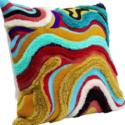 Poduszki Dekoracyjne*KARE Design Poduszka Dekoracyjna Waves Multi 45x45 Cm Kolorowa