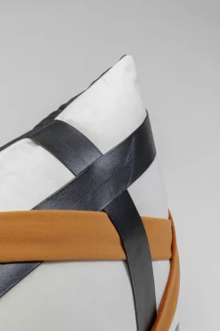 Poduszki Dekoracyjne*KARE Design Poduszka Dekoracyjna Z Czarno-pomarańczowymi Pasami 50x30 Cm