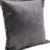 Poduszki Dekoracyjne*KARE Design Poduszka Na Sofę Ciemnoszara Nity Dekoracyjne 45x45 Cm