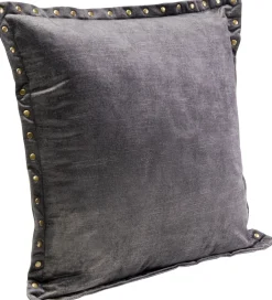 Poduszki Dekoracyjne*KARE Design Poduszka Na Sofę Ciemnoszara Nity Dekoracyjne 45x45 Cm