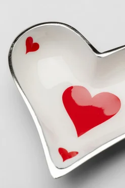 Pudełka Na Biżuterię*KARE Design Pojemnik Aluminiowy Na Biżuterię Serce Kier 15x13 Cm