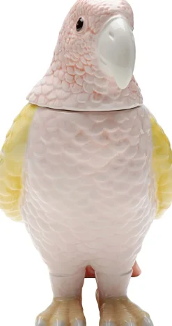 Figurki Dekoracyjne*KARE Design Pojemnik Dekoracyjny Ceramiczny Kolorowa Papuga 21x23 Cm