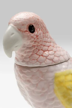 Figurki Dekoracyjne*KARE Design Pojemnik Dekoracyjny Ceramiczny Kolorowa Papuga 21x23 Cm