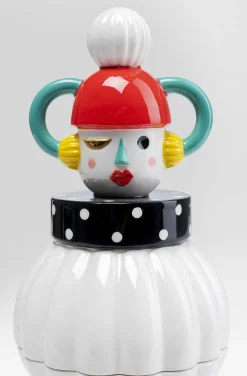 Figurki Dekoracyjne*KARE Design Pojemnik Dekoracyjny Puppet Ø10x26 Cm Kolorowy