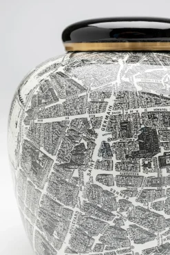 Figurki Dekoracyjne*KARE Design Pojemnik Dekoracyjny Z Porcelany Ø21x23 Cm Ulice Paryża