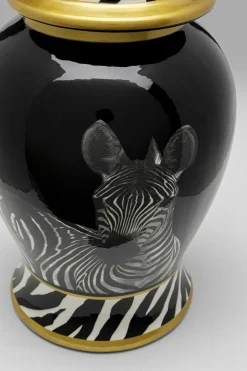 Figurki Dekoracyjne*KARE Design Pojemnik Dekoracyjny Z Porcelany Zebry Ø24x46 Cm