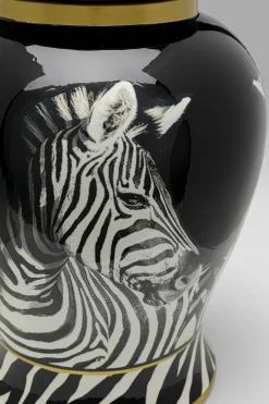 Figurki Dekoracyjne*KARE Design Pojemnik Dekoracyjny Z Porcelany Zebra Ø20x38 Cm
