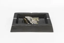 Popielniczki I Papierośnice*KARE Design Popielniczka Prostokątna Z Aluminium Ciemnoszara 18x13 Cm
