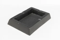Popielniczki I Papierośnice*KARE Design Popielniczka Prostokątna Z Aluminium Ciemnoszara 18x13 Cm