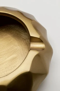 Popielniczki I Papierośnice*KARE Design Popielniczka Złota Aluminium Szczotkowane Ø15 Cm