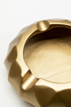 Popielniczki I Papierośnice*KARE Design Popielniczka Złota Aluminium Szczotkowane Ø15 Cm