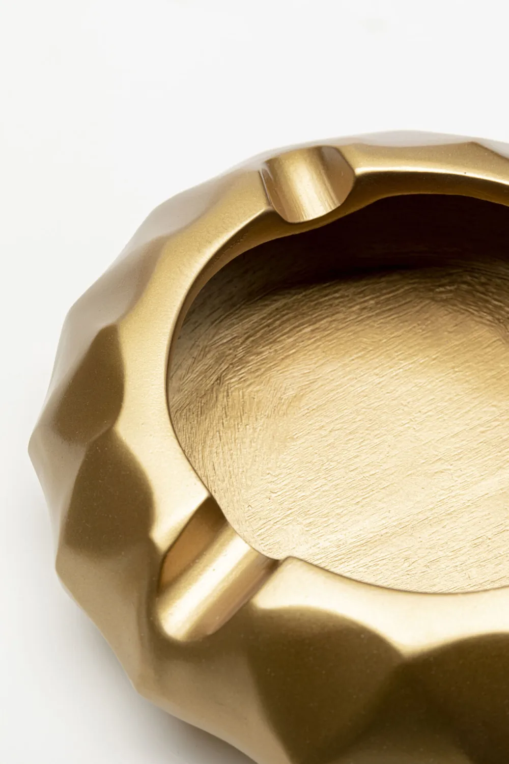 Popielniczki I Papierośnice*KARE Design Popielniczka Złota Aluminium Szczotkowane Ø15 Cm