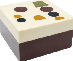 Pudełka Na Biżuterię*KARE Design Pudełko Na Biżuterię Emily 13x13 Cm Kolorowe
