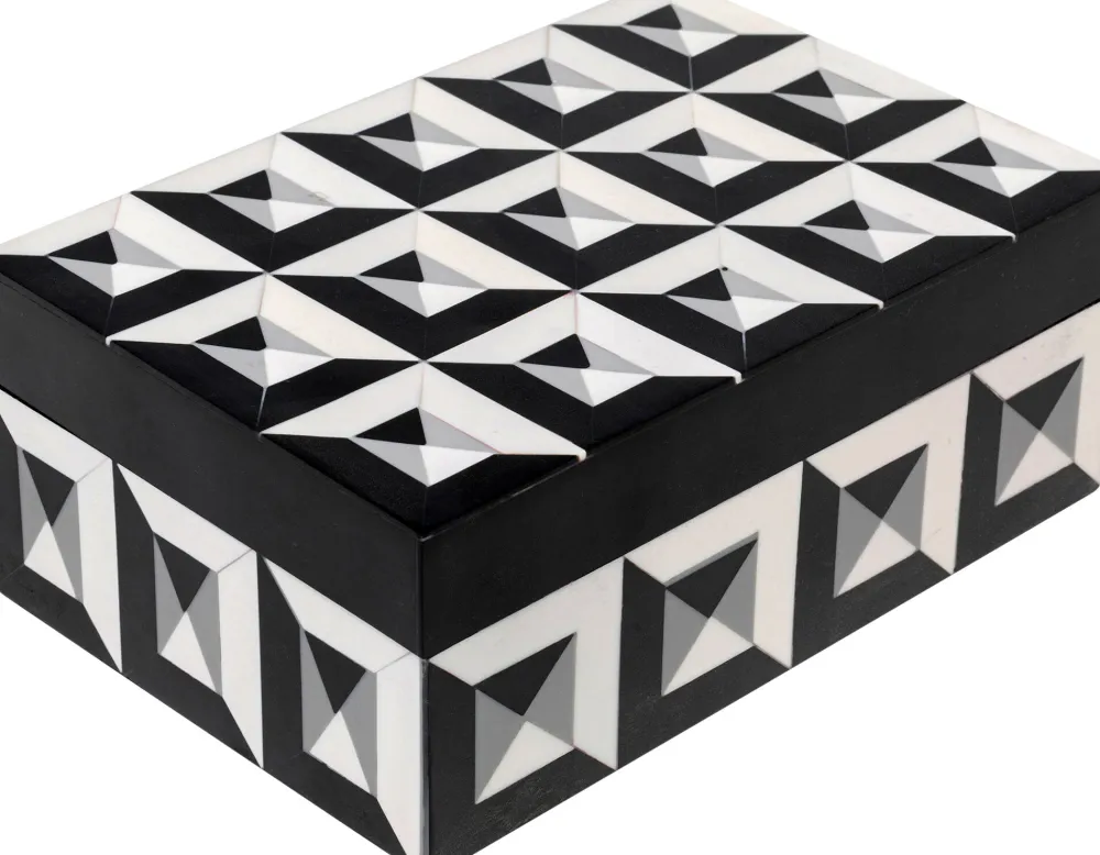 Pudełka Na Biżuterię*KARE Design Pudełko Na Biżuterię Geometryczne 20x12 Cm