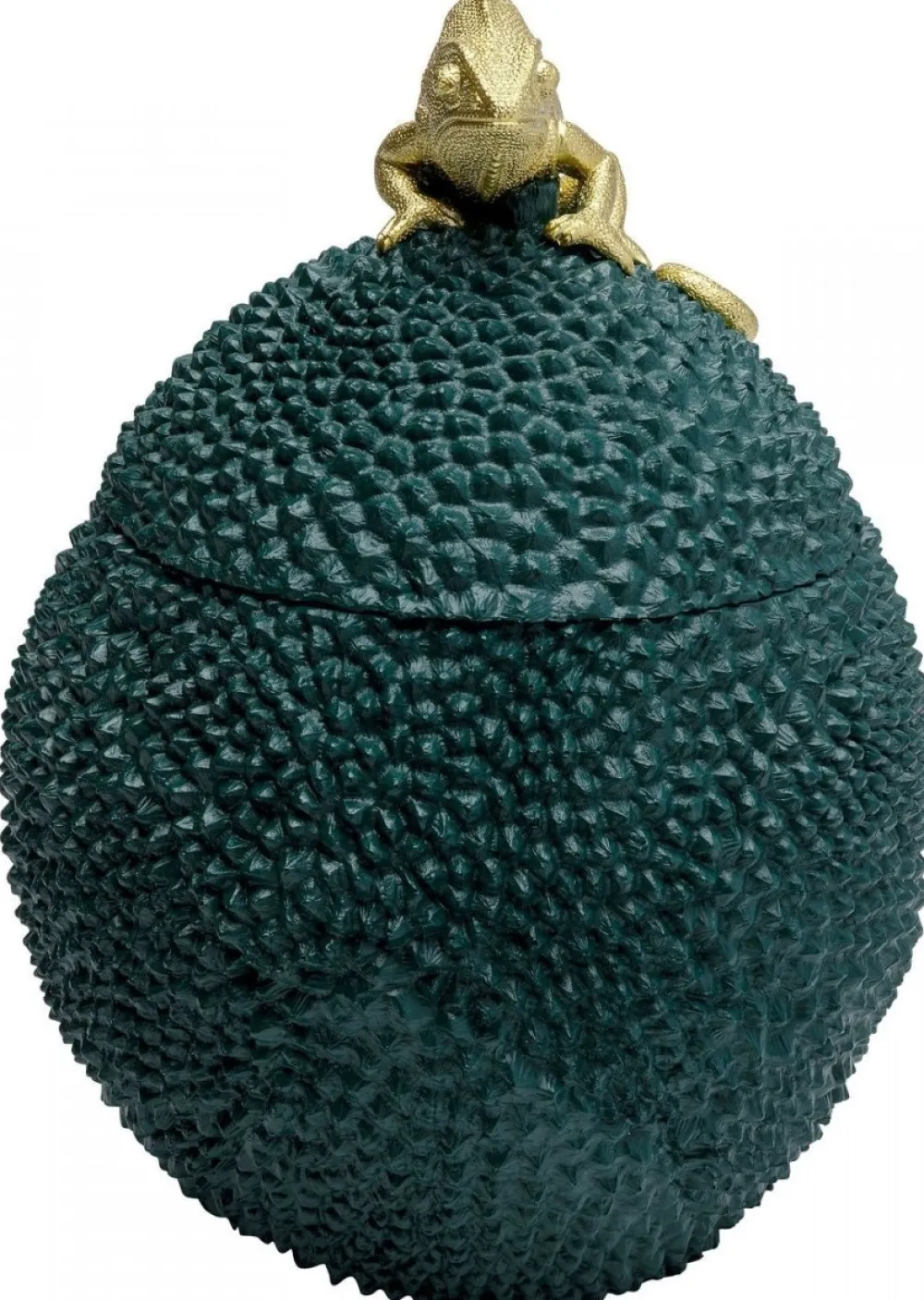 Pojemniki*KARE Design Pudełko Na Biżuterię Lub Kosmetyki Chameleon 34 Cm Zielono-złote