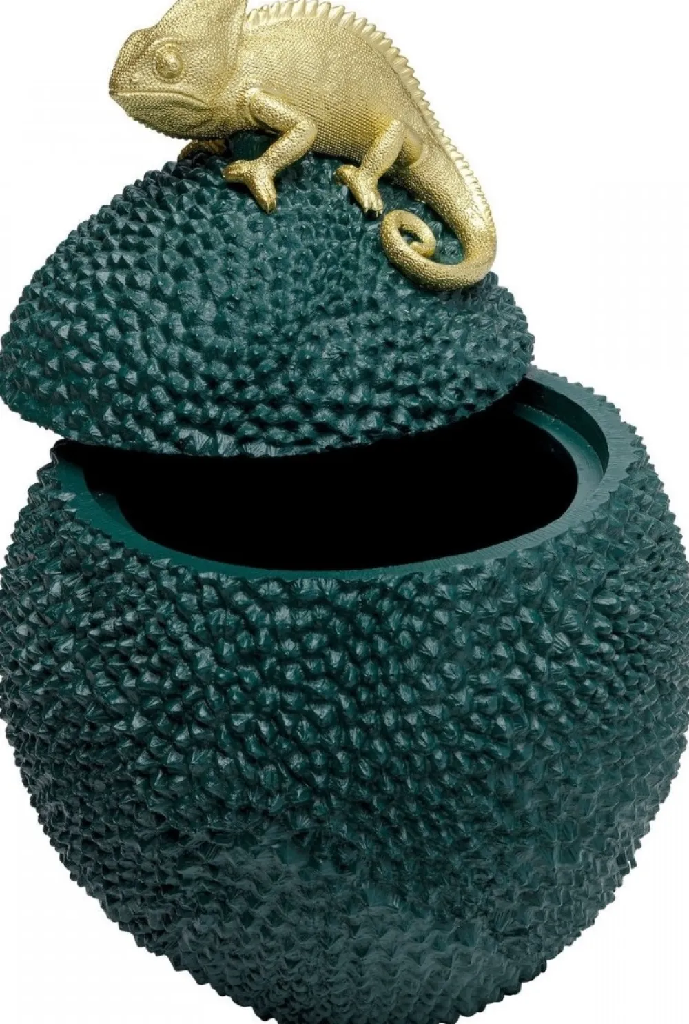 Pojemniki*KARE Design Pudełko Na Biżuterię Lub Kosmetyki Chameleon 34 Cm Zielono-złote
