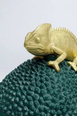 Pojemniki*KARE Design Pudełko Na Biżuterię Lub Kosmetyki Chameleon 34 Cm Zielono-złote