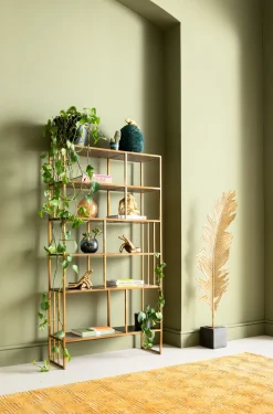 Pojemniki*KARE Design Pudełko Na Biżuterię Lub Kosmetyki Chameleon 34 Cm Zielono-złote
