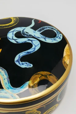 Pudełka Na Biżuterię*KARE Design Pudełko Na Biżuterię Z Porcelany Motyw Węży Ø19x9 Cm
