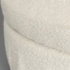 Pufy*KARE Design Pufa Biała Skandynawska Boucle Do Salonu Ø56 Cm