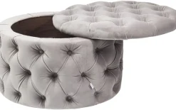 Pufy*KARE Design Pufa Desire Ø73x47 Cm Szara