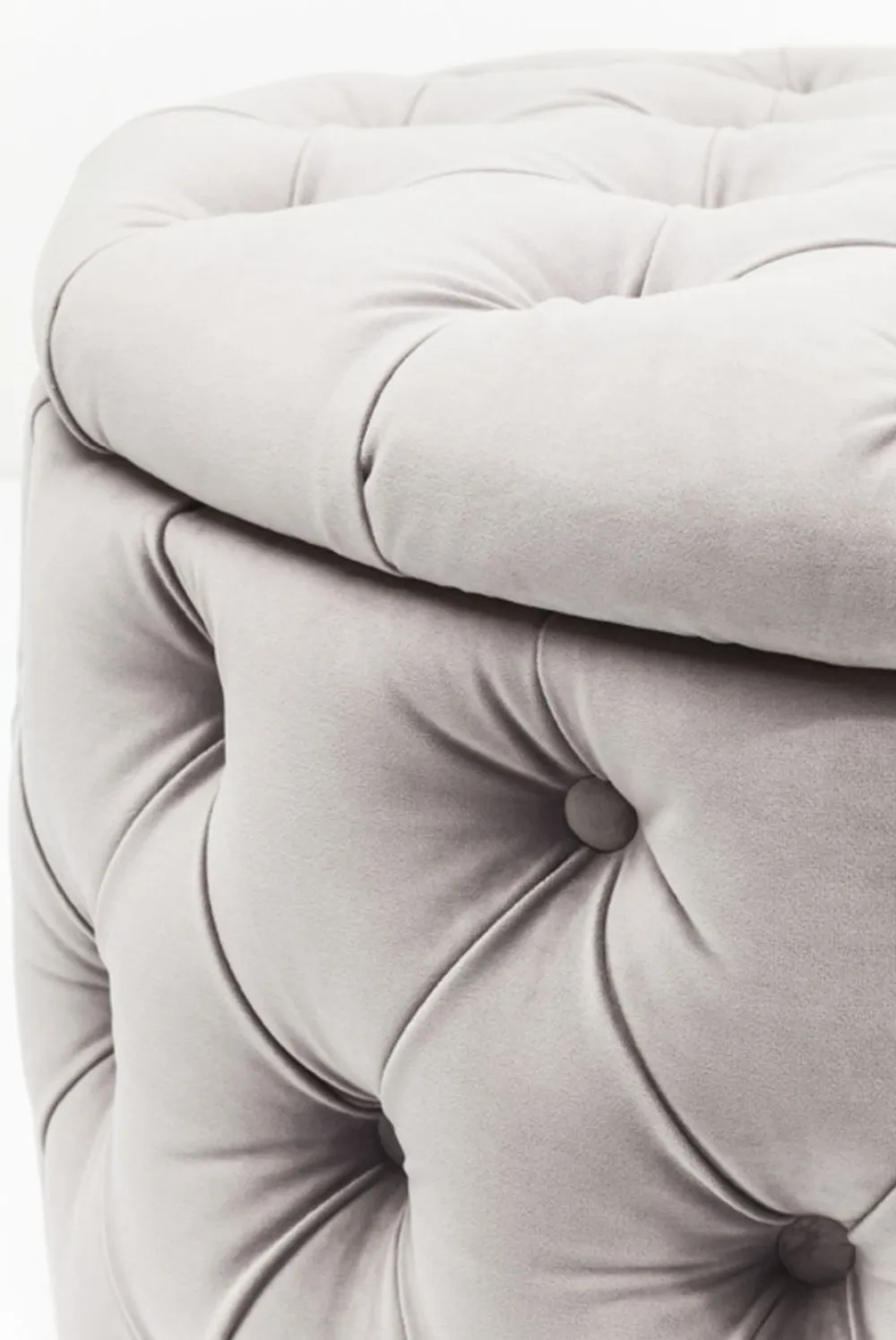 Pufy*KARE Design Pufa Desire Ø73x47 Cm Szara