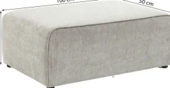 Pufy*KARE Design Pufa Infinity 100x50 Cm Szara