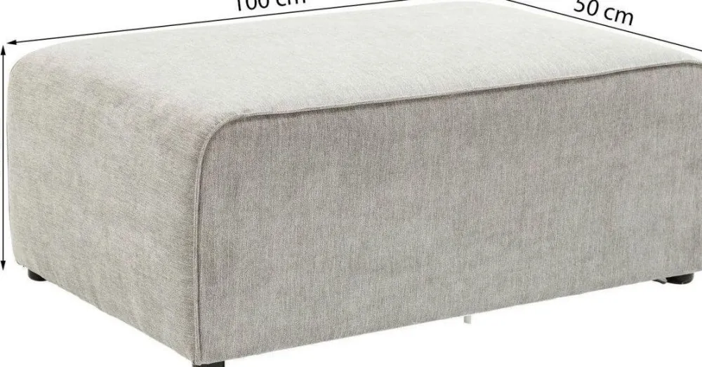 Pufy*KARE Design Pufa Infinity 100x50 Cm Szara