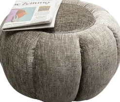 Pufy*KARE Design Pufa Nowoczesna Szara Do Salonu Ø52 Cm