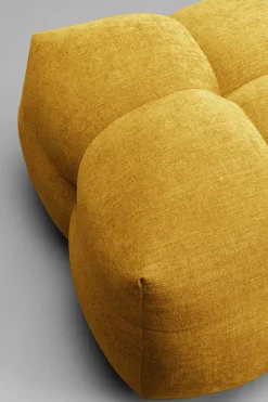 Pufy*KARE Design Pufa Pikowana Duża W Kolorze żółtym 125x82 Cm
