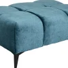 Taborety|Pufy*KARE Design Pufa - Podnóżek Ciemnozielony Welurowy Nogi Czarne 105x70 Cm