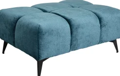 Taborety|Pufy*KARE Design Pufa - Podnóżek Ciemnozielony Welurowy Nogi Czarne 105x70 Cm