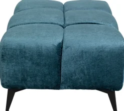 Taborety|Pufy*KARE Design Pufa - Podnóżek Ciemnozielony Welurowy Nogi Czarne 105x70 Cm
