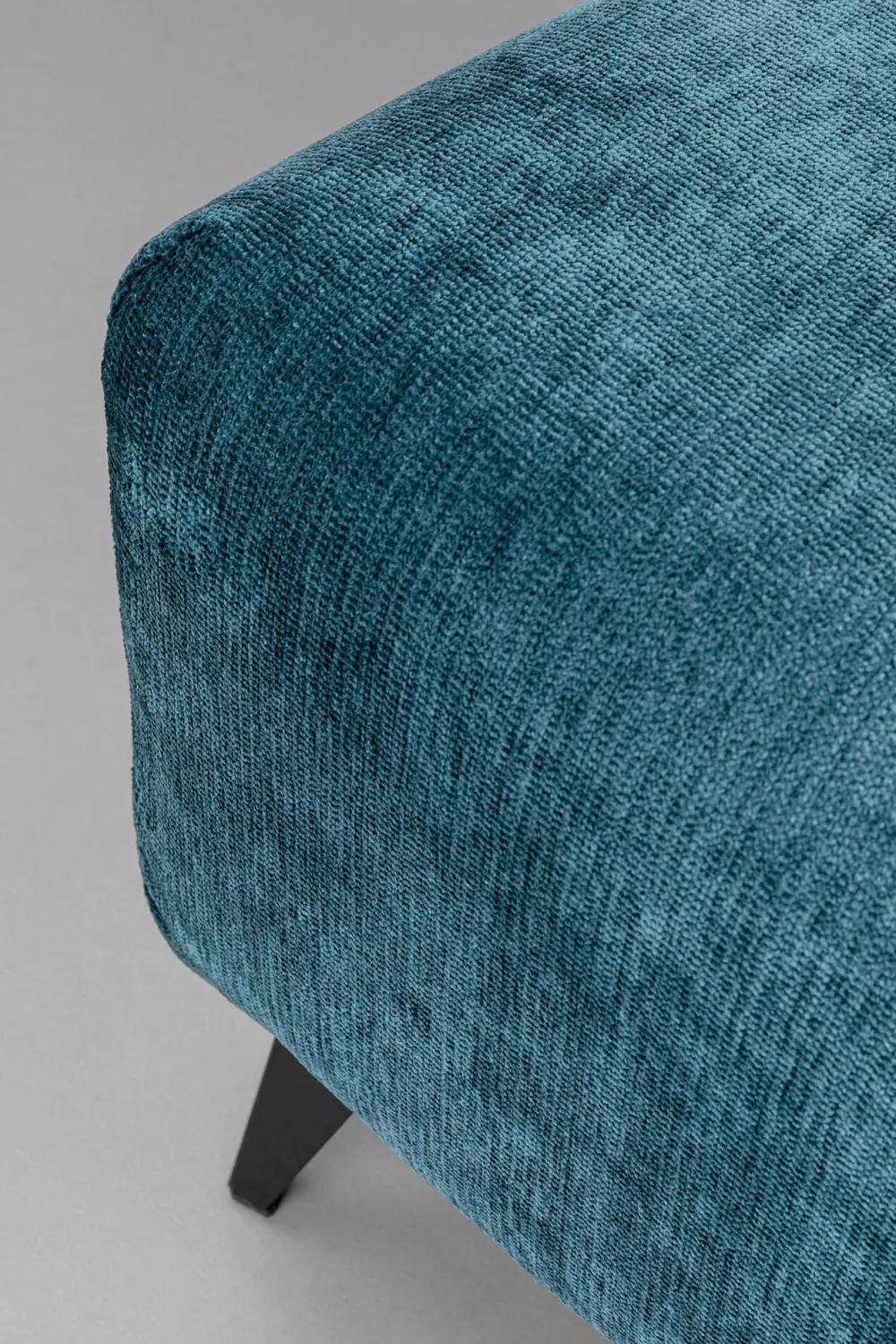 Taborety|Pufy*KARE Design Pufa - Podnóżek Ciemnozielony Welurowy Nogi Czarne 105x70 Cm