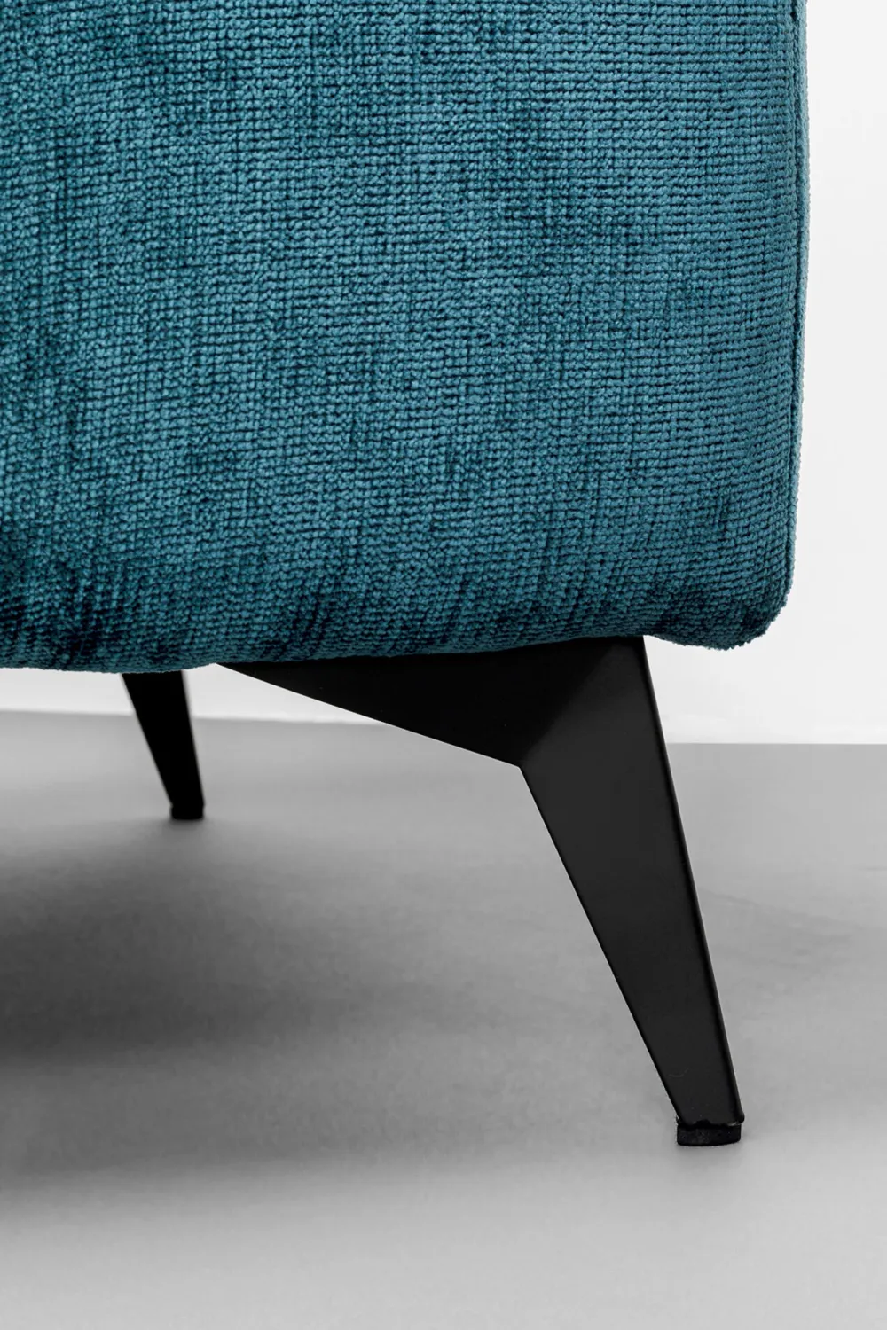 Taborety|Pufy*KARE Design Pufa - Podnóżek Ciemnozielony Welurowy Nogi Czarne 105x70 Cm