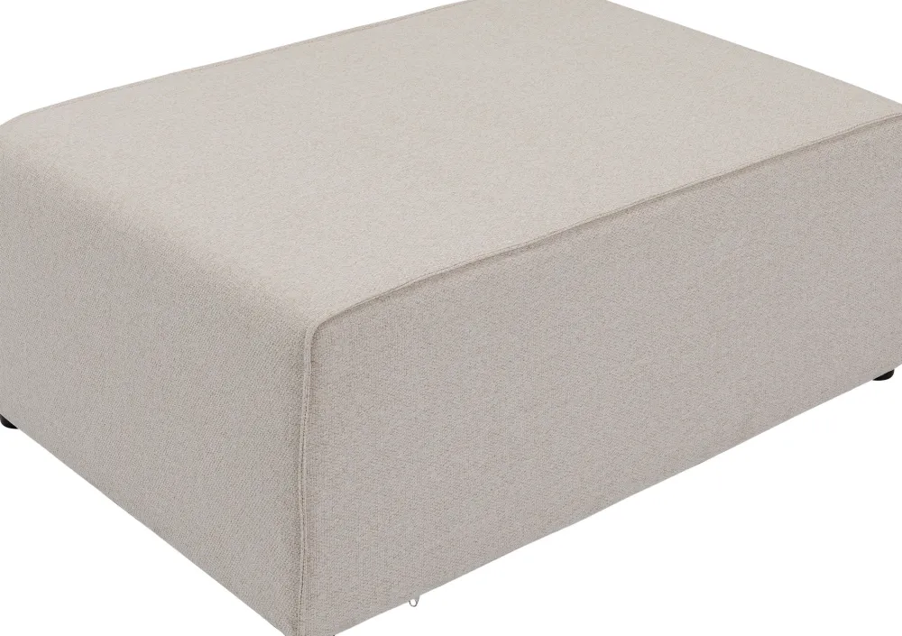 Pufy*KARE Design Pufa Tapicerowana Kremowa Prostokątna 100x68 Cm