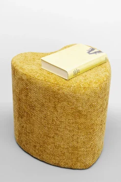 Pufy*KARE Design Pufa żółta W Kształcie Serca 34x36 Cm