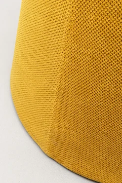 Pufy*KARE Design Pufa Ze Schowkiem I Uchwytami Tapicerowana żółta Okrągła Ø51x49 Cm