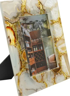 Ramki Na Zdjęcia*KARE Design Ramka Na Zdjęcia 13x18 Cm Biało-żółty Agat