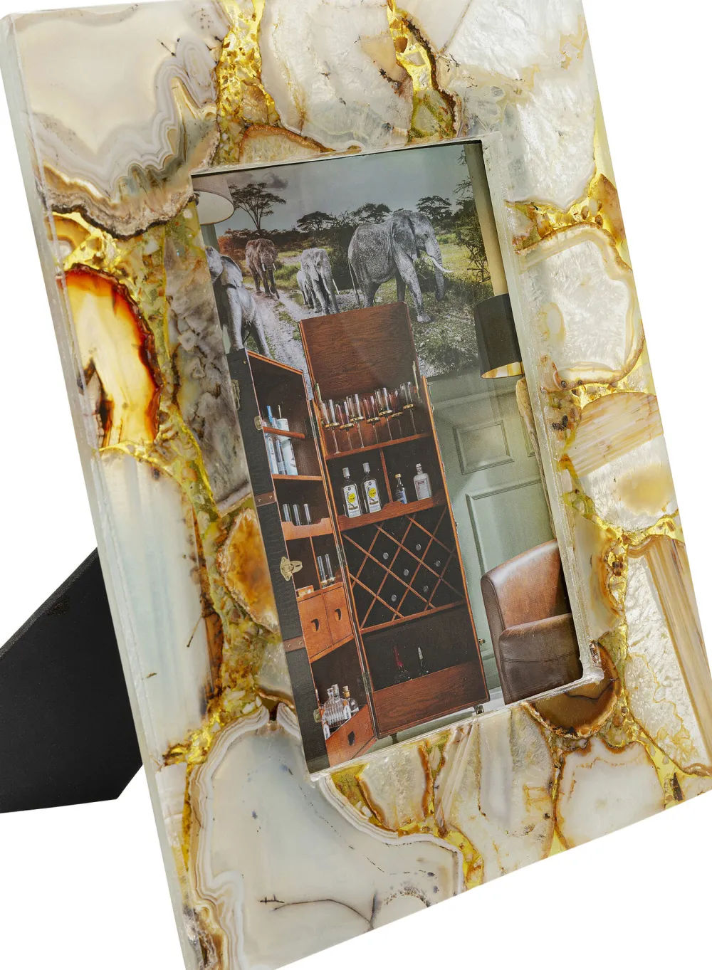 Ramki Na Zdjęcia*KARE Design Ramka Na Zdjęcia 13x18 Cm Biało-żółty Agat