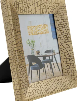 Ramki Na Zdjęcia*KARE Design Ramka Na Zdjęcia Złota Wzór Skóra Krokodyla 20x25 Cm