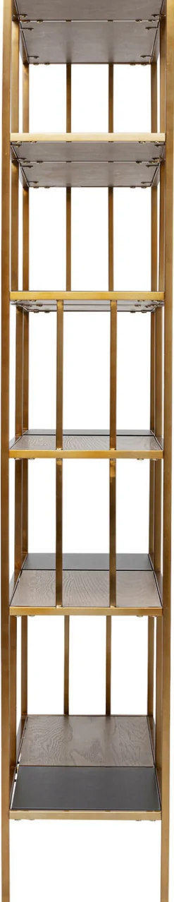 Regały*KARE Design Regał Cesaro 90x170 Cm Złoty - Półki Czarne I Naturalne