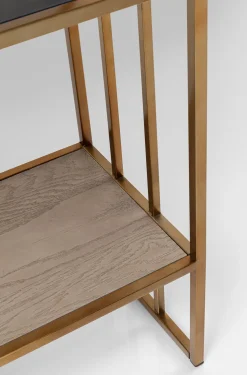 Regały*KARE Design Regał Cesaro 90x170 Cm Złoty - Półki Czarne I Naturalne