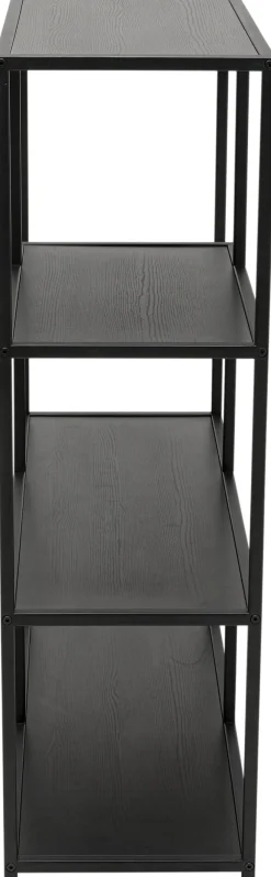Regały*KARE Design Regał Czarny Otwarty MDF I Stal 77x100 Cm